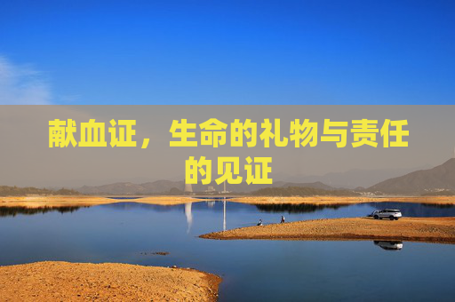 献血证，生命的礼物与责任的见证